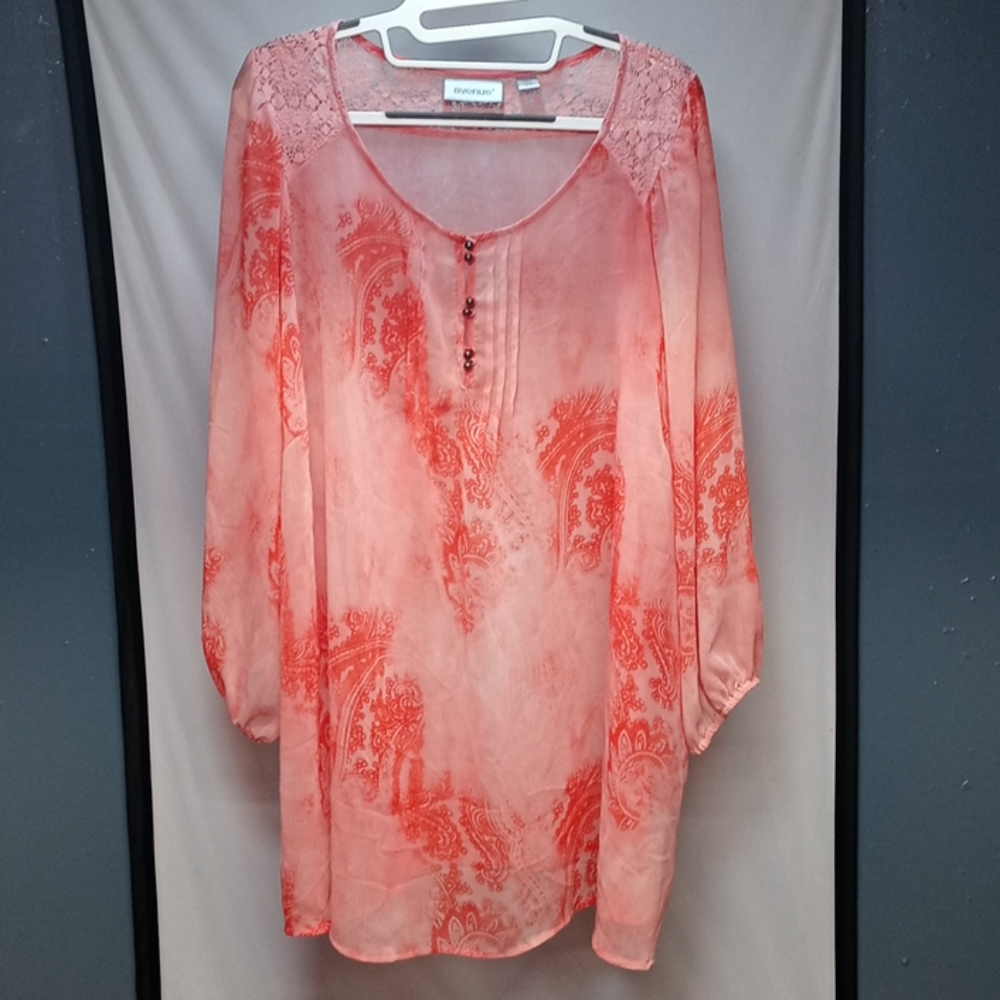 Peach translucent shirt